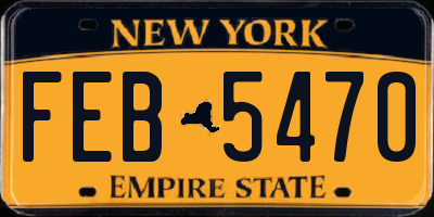 NY license plate FEB5470