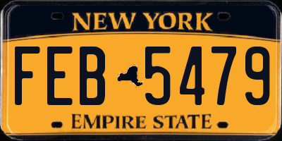 NY license plate FEB5479