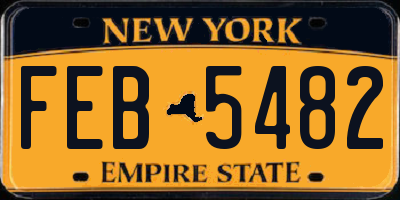 NY license plate FEB5482