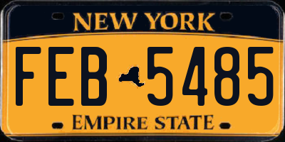 NY license plate FEB5485