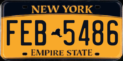 NY license plate FEB5486