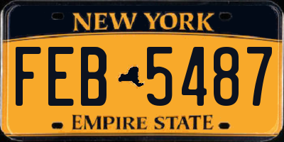 NY license plate FEB5487