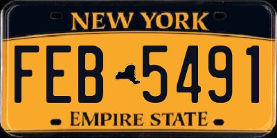 NY license plate FEB5491