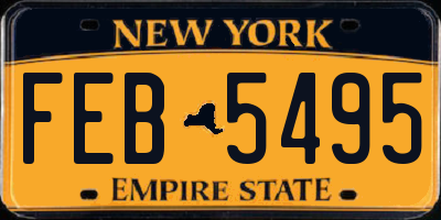 NY license plate FEB5495