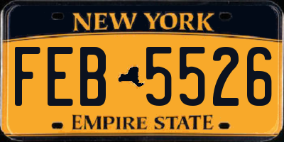 NY license plate FEB5526