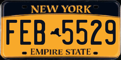 NY license plate FEB5529