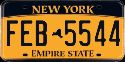 NY license plate FEB5544
