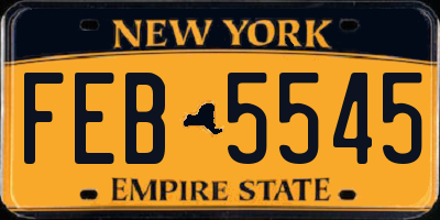 NY license plate FEB5545