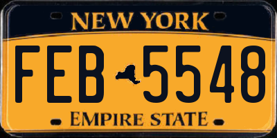 NY license plate FEB5548