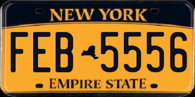 NY license plate FEB5556