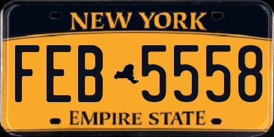 NY license plate FEB5558