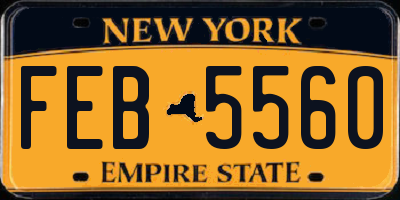 NY license plate FEB5560