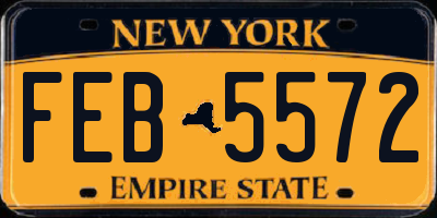 NY license plate FEB5572