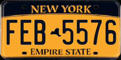 NY license plate FEB5576