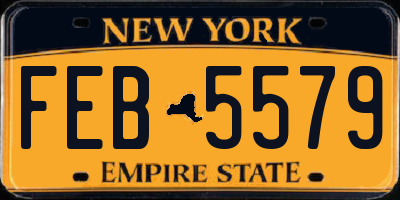 NY license plate FEB5579