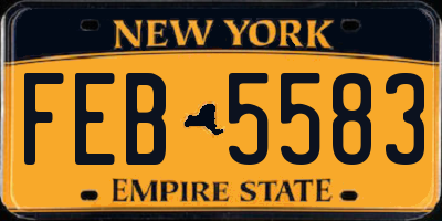 NY license plate FEB5583