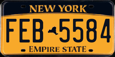 NY license plate FEB5584