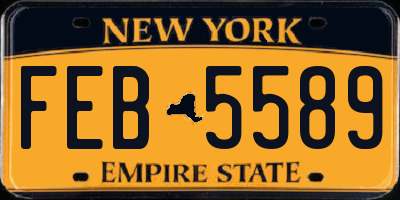NY license plate FEB5589