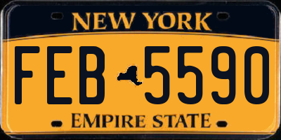 NY license plate FEB5590
