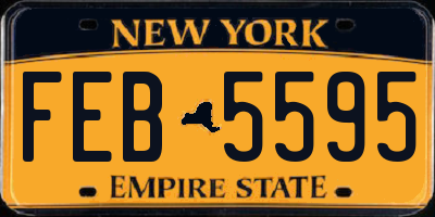 NY license plate FEB5595