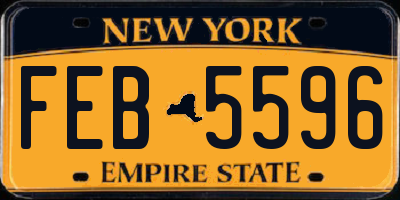 NY license plate FEB5596