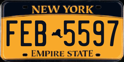 NY license plate FEB5597