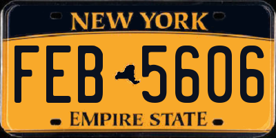 NY license plate FEB5606