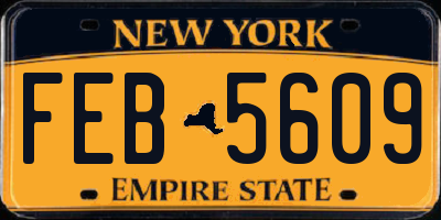 NY license plate FEB5609