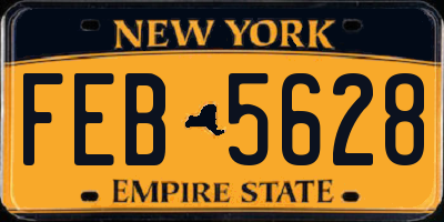 NY license plate FEB5628