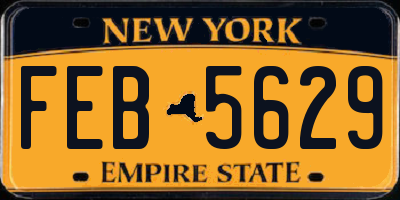 NY license plate FEB5629