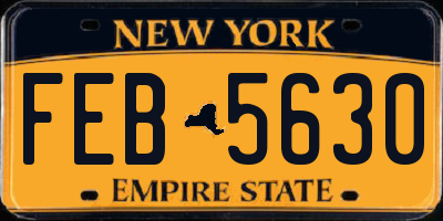 NY license plate FEB5630