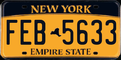 NY license plate FEB5633