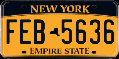 NY license plate FEB5636