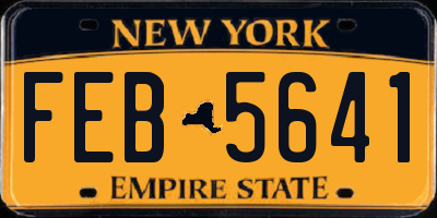 NY license plate FEB5641