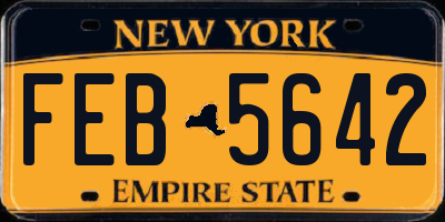 NY license plate FEB5642
