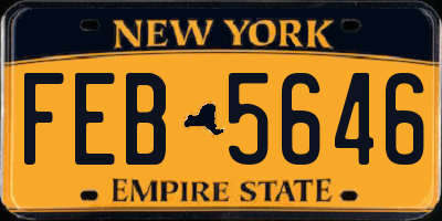 NY license plate FEB5646
