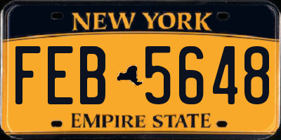 NY license plate FEB5648