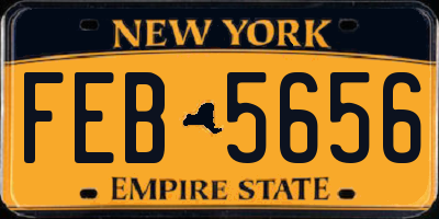NY license plate FEB5656