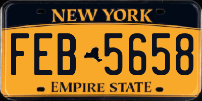 NY license plate FEB5658