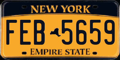 NY license plate FEB5659