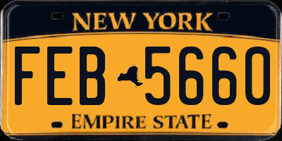 NY license plate FEB5660