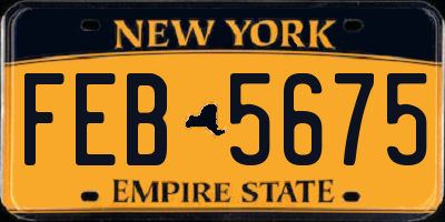 NY license plate FEB5675
