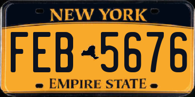 NY license plate FEB5676