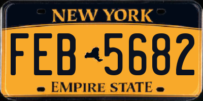 NY license plate FEB5682