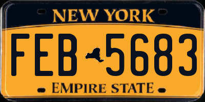 NY license plate FEB5683