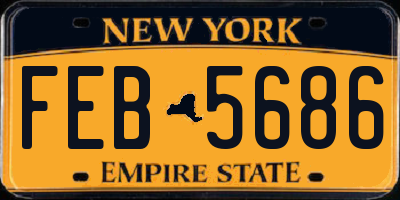 NY license plate FEB5686