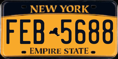 NY license plate FEB5688