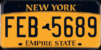 NY license plate FEB5689