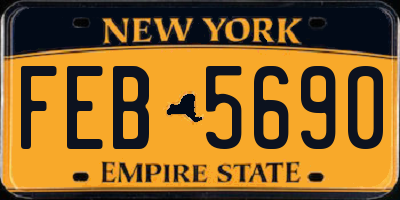 NY license plate FEB5690