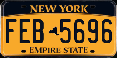 NY license plate FEB5696